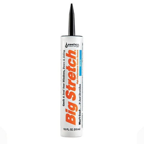 Sashco - BIG-P-B-12 Big Stretch Acrylic Latex High Performance Caulking Sealant, 10.5 Ounce Cartridge, Black (Pack of 12)