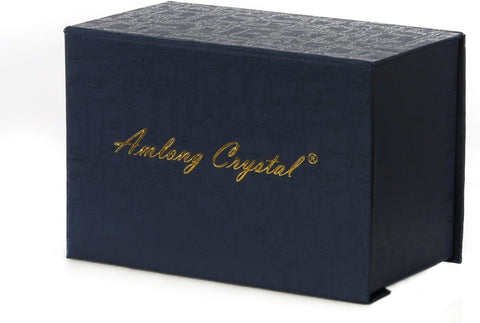 Amlong Crystal Large 3 inch Diameter Clear Crystal Diamond Ring Paperweight with Gift Box