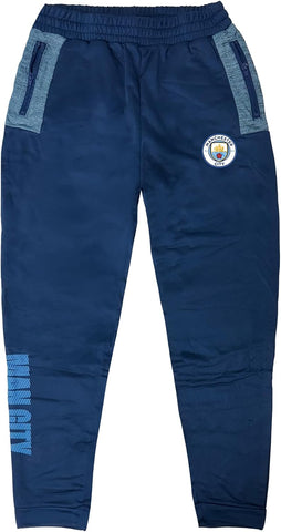 Icon Sports Kids Manchester City Sweatpants with Zipper Pockets, Licensed Youth Man City Jogger Pants