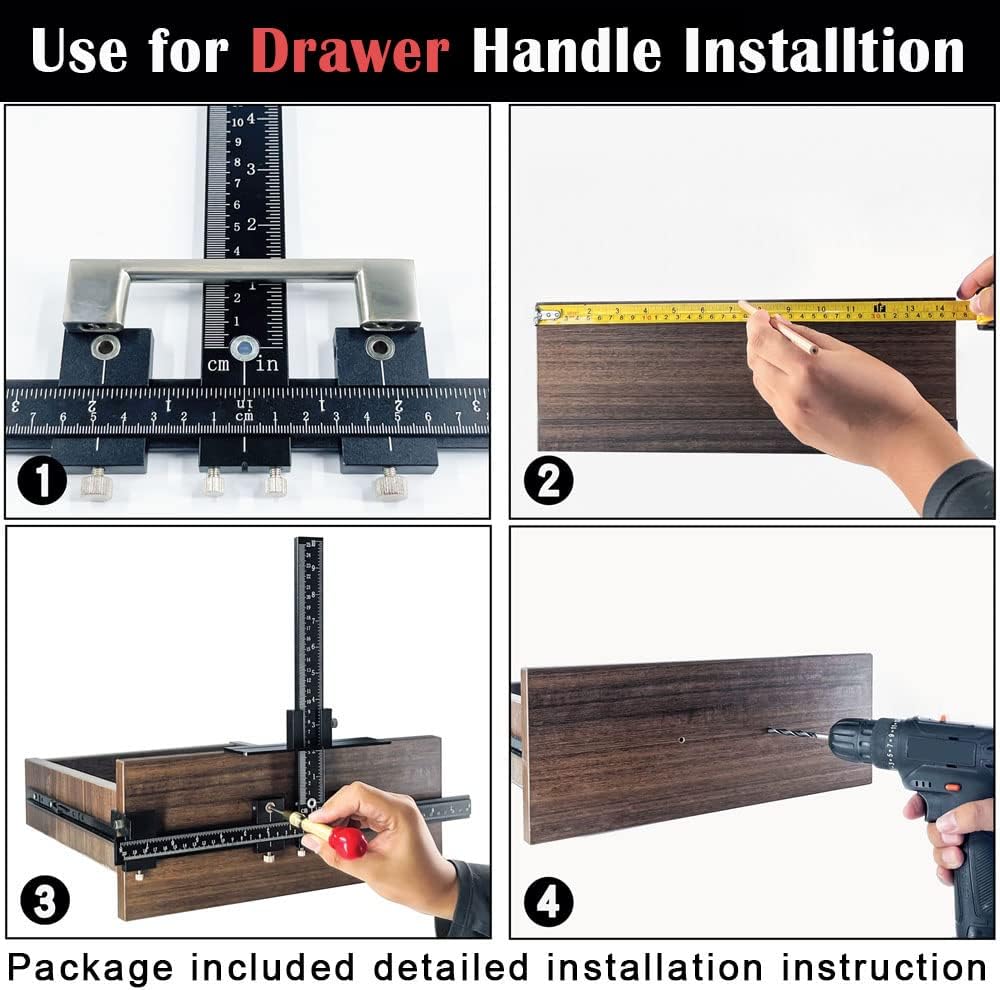 King&Charles Aluminum Cabinet Hardware Jig&Auto Center Punch