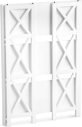 Casual Home Montego 3-Shelf White fold bookcase, 27.5" Wide