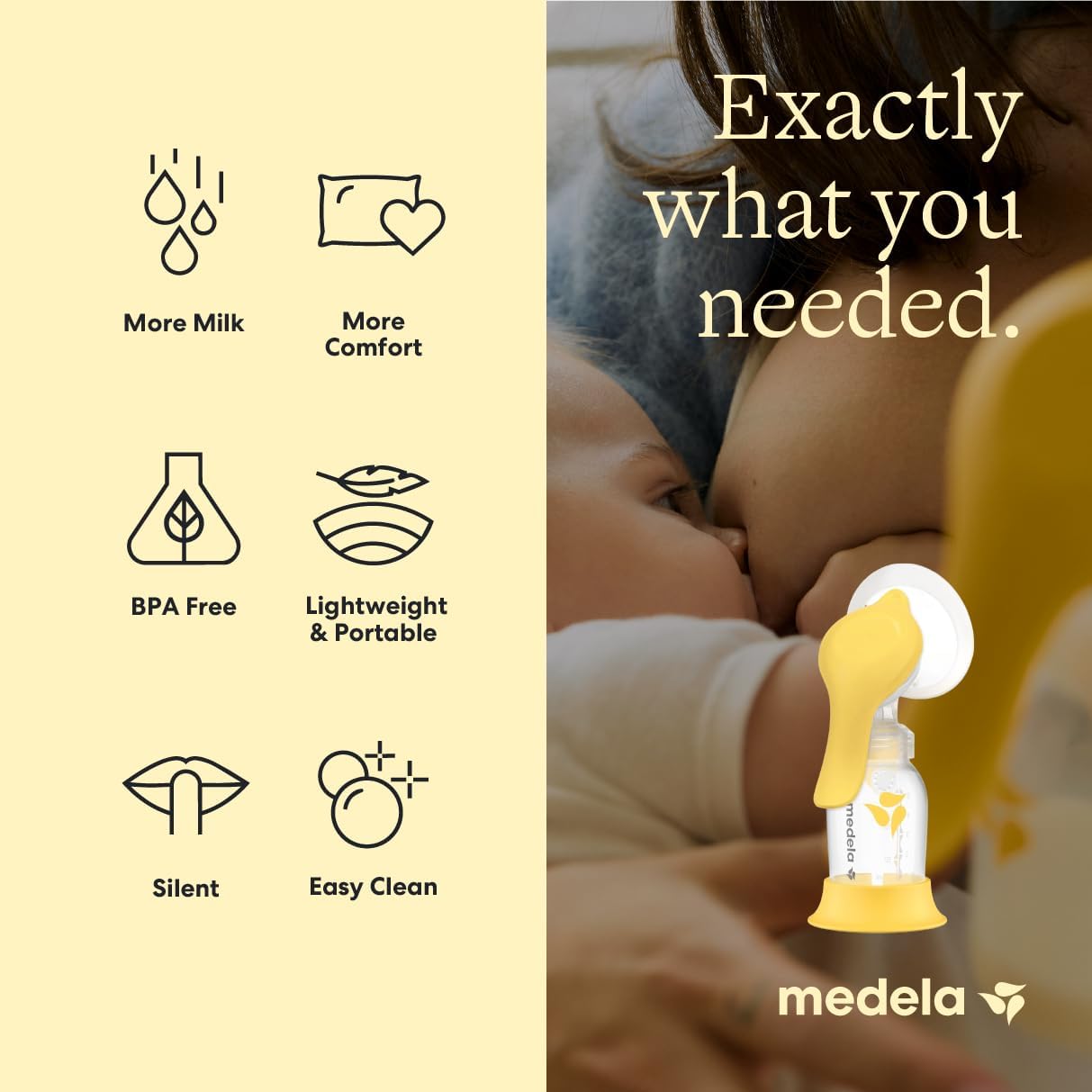 Medela Harmony Manual Breast Pump & Silicone Milk Collector Set, On-the-Go
