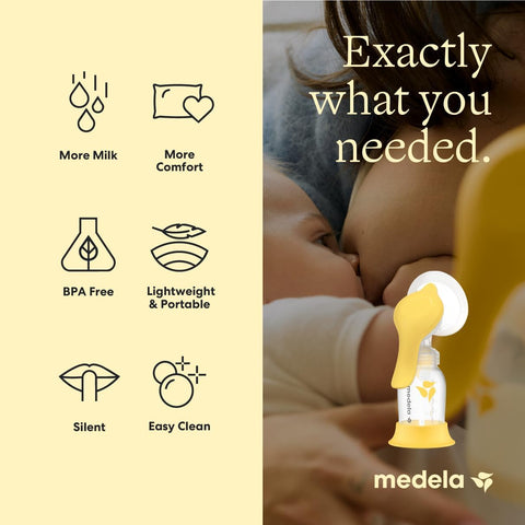 Medela Harmony Manual Breast Pump & Silicone Milk Collector Set, On-the-Go