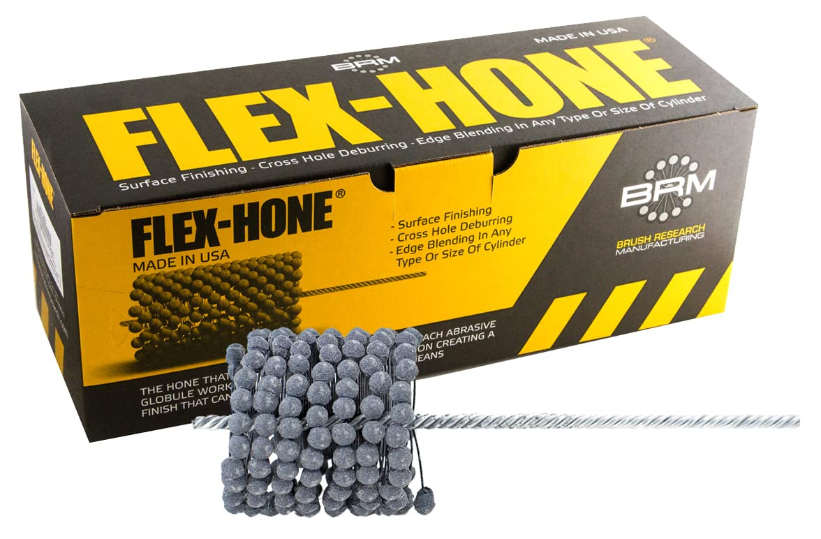 Brush Research GB41818 FLEX-HONE®, 4-1/8" (105mm) Diameter, 180 Grit, Silicon Carbide, For Mild Steel, Stainless Steel, Cast Iron and Softer Ferrous Materials