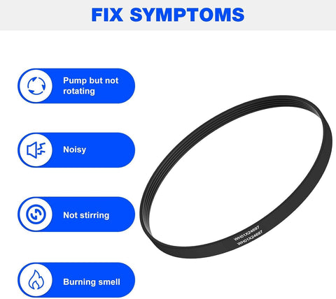 WH01X24697 Washer Drive Belt Compatible with GE, Hotpoint Clothes Washing Machine, Replace Parts AP6037512, 4585709, PS11767488, WH01X24697