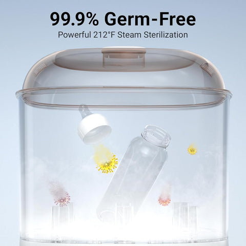 Bear Bottle Sterilizer and Dryer, 2-Layer Electric Steam Sanitizer