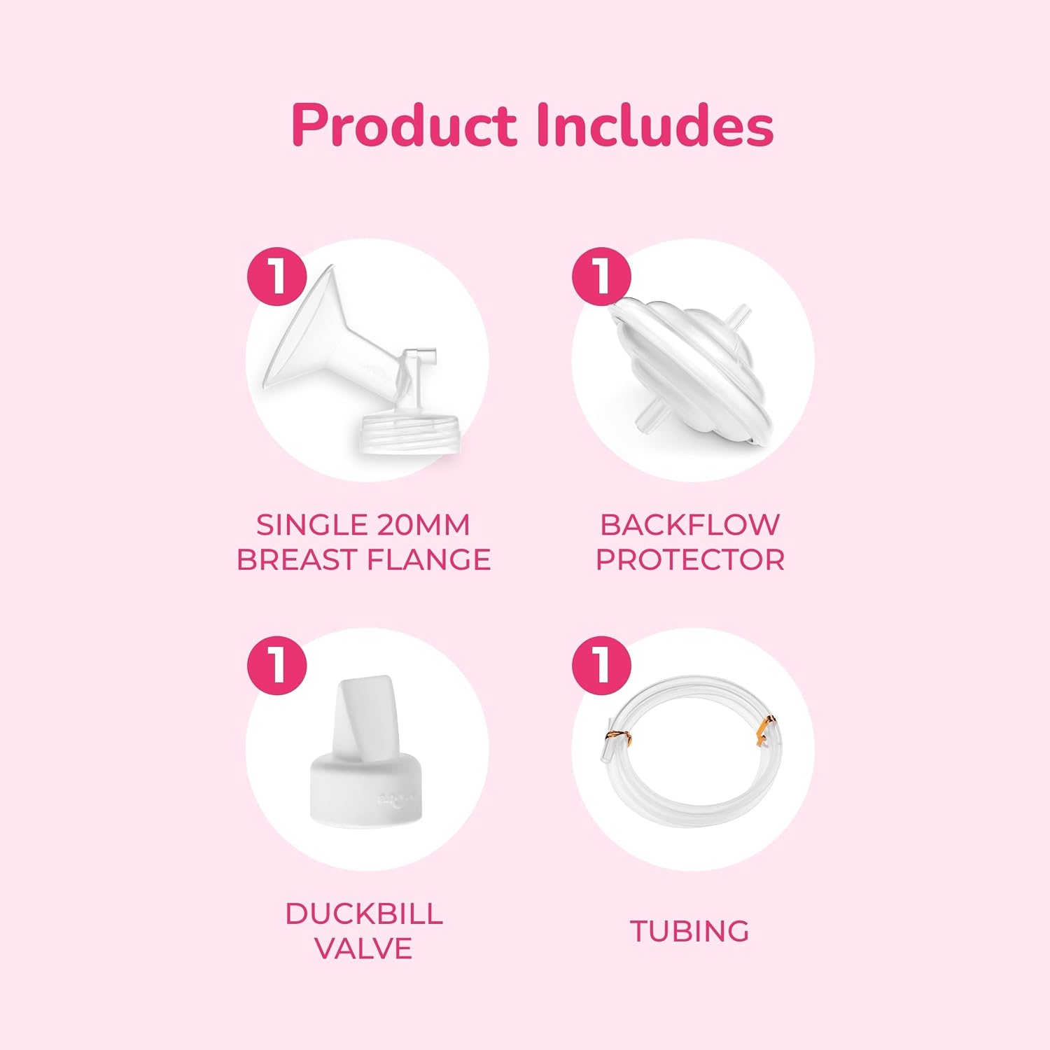 Spectra Baby Wide Breast Shield Set for Breast Pump, 20mm