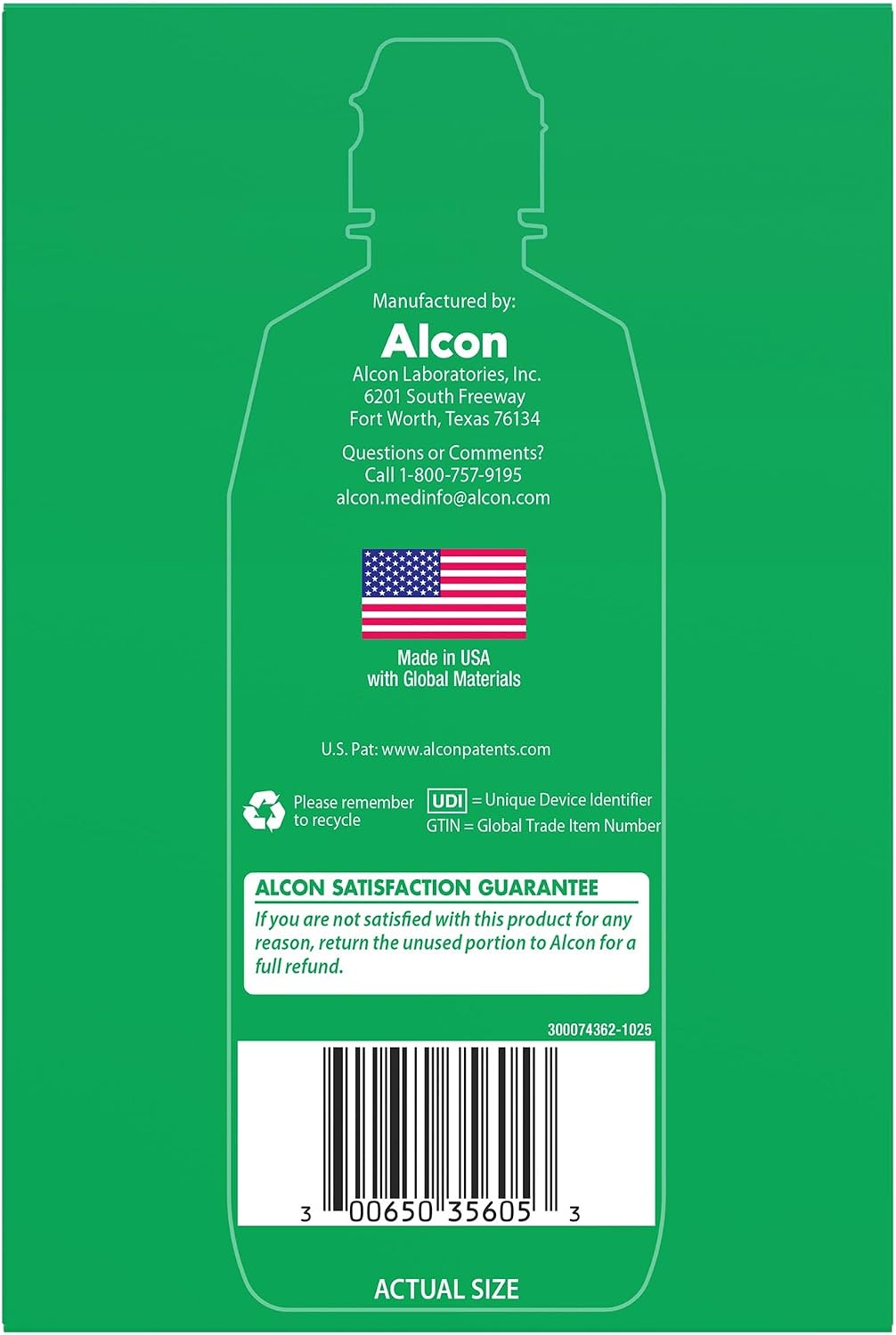 OPTI-FREE Replenish Contact Lens Solution with Contact Lens Case, 2 x 10 oz