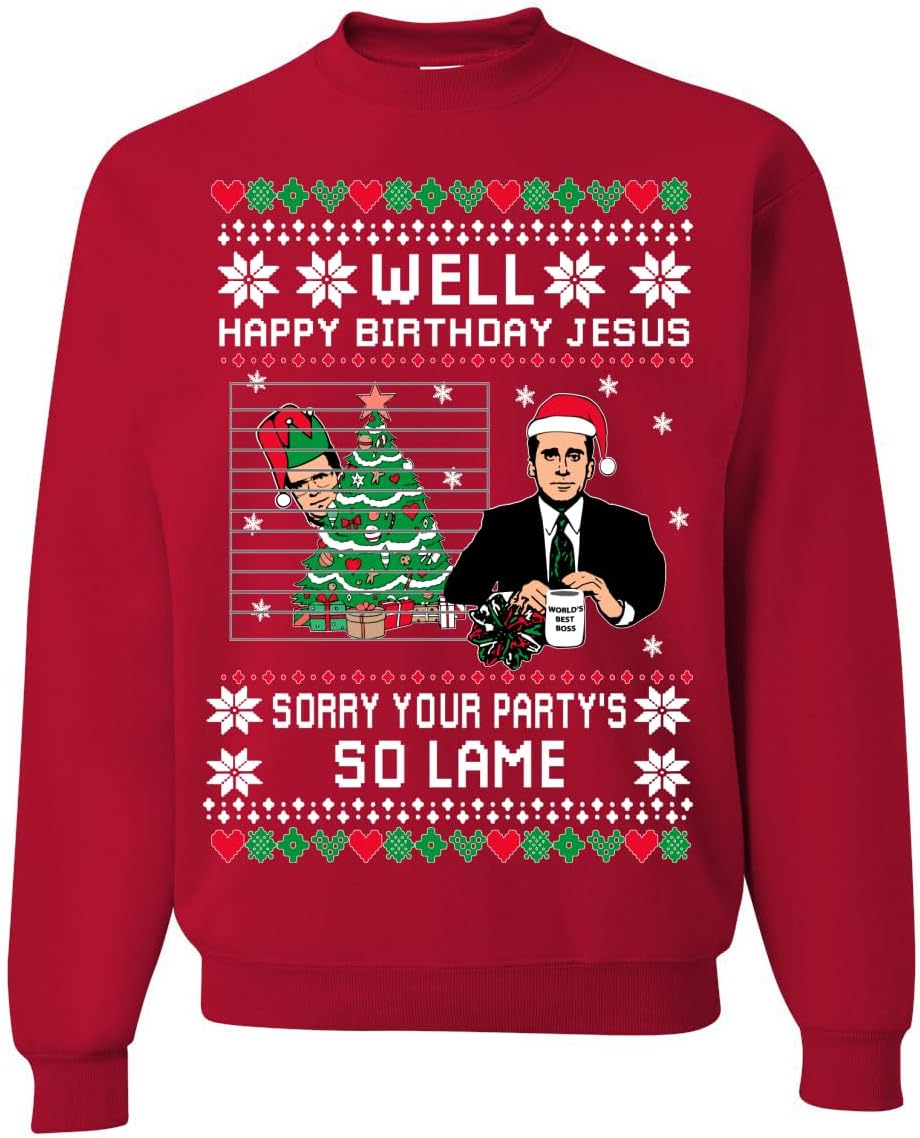 Well Happy Birthday Jesus Ugly Christmas Sweater Mens Womens Sweatshirt