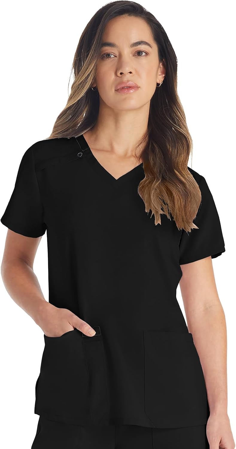 Dickies EDS Essentials Women's Scrub Top V-Neck Medical Shirt 2 Pockets