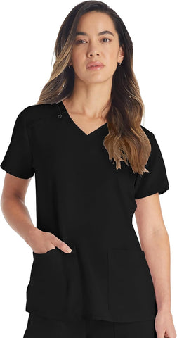 Dickies EDS Essentials Women's Scrub Top V-Neck Medical Shirt 2 Pockets