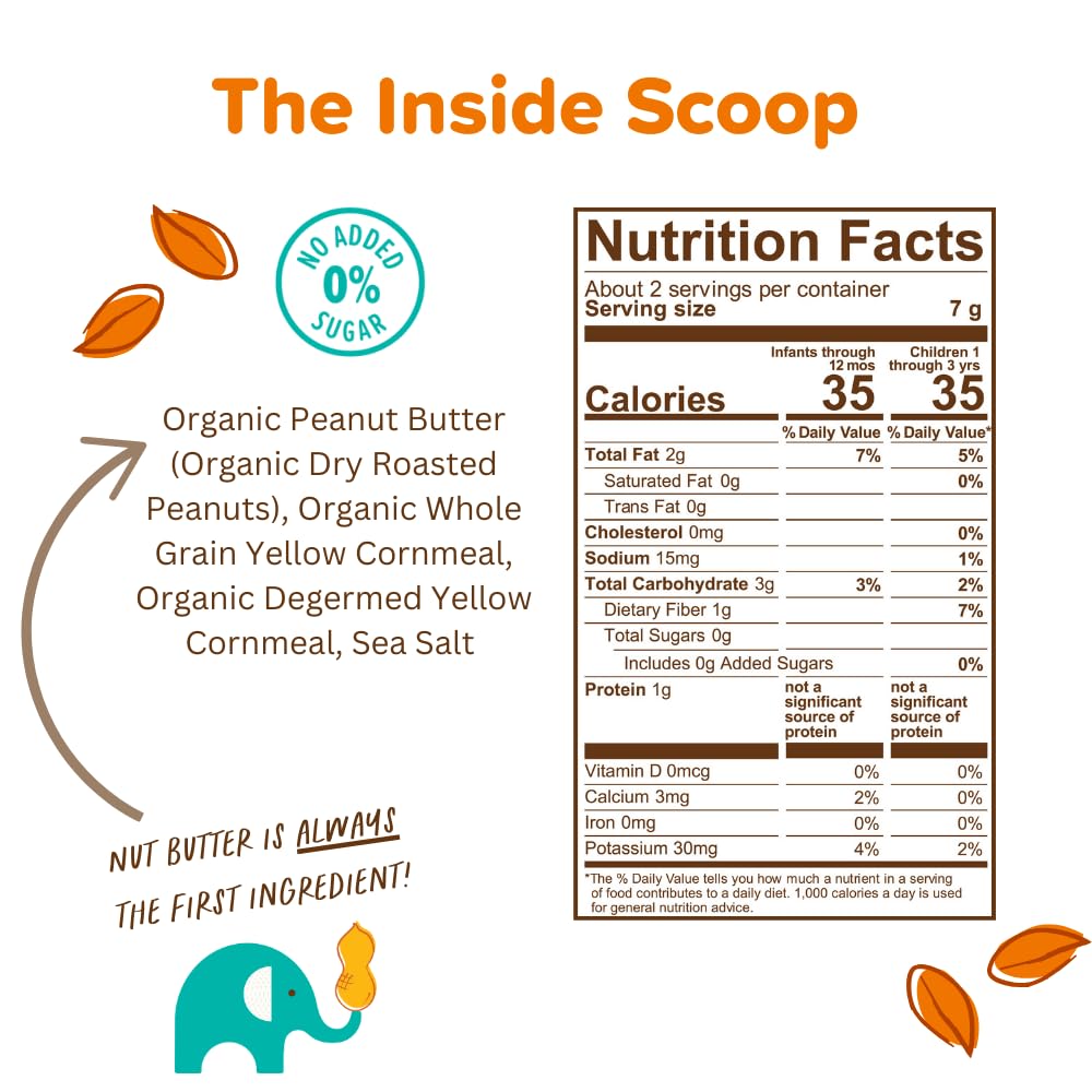 Puffworks Organic Baby Peanut & Almond Puffs Variety Pack, 0.5 oz, 12 Pack