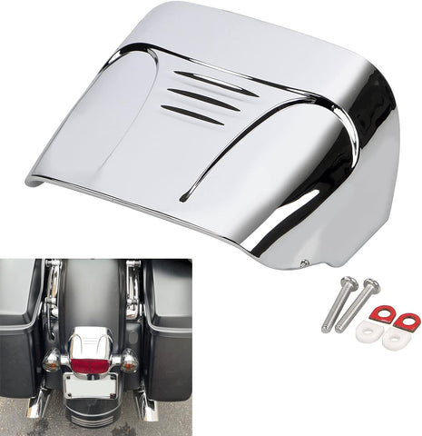 Chrome ABS Plastic Taillight Cover without Slots Rear Tail Light Visor Cover for Harley Wide Glide Touring Street Electra Glide Road King Glide Softail Sportster 1973-2023