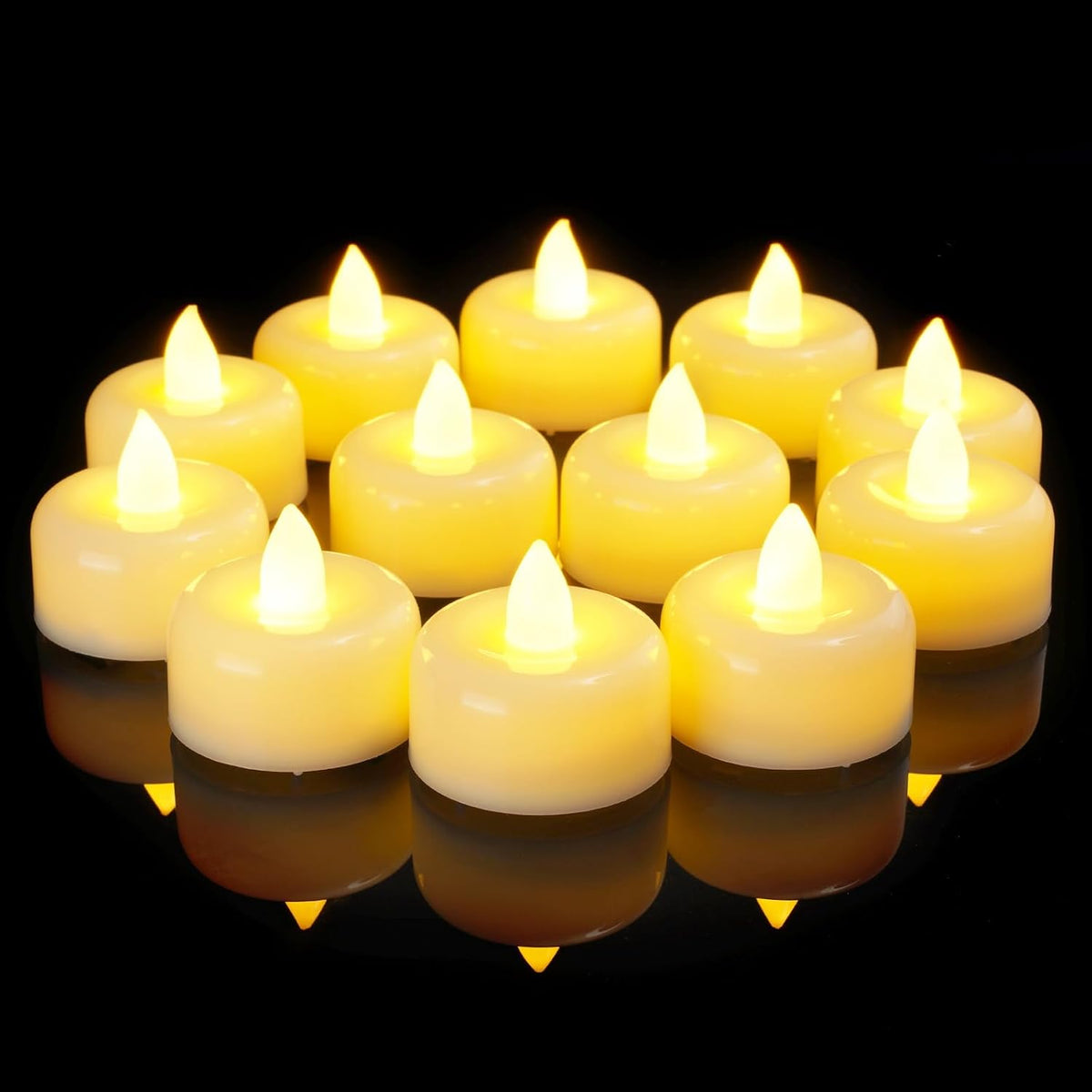 Amagic 150Pack Flameless LED Tea Lights Candles Battery Operated, Warm Ivory