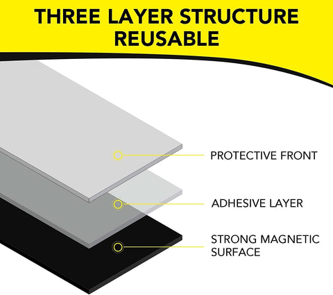 DIYMAG Adhesive Magnetic Sheets, |4" x 6"| 18 Packs, Flexible Magnet Sheets with Adhesive for Crafts, Photos and Die Storage, Easy Peel and Stick, Easy to Cut into Any Shape/Size (4" x 6"-18P)