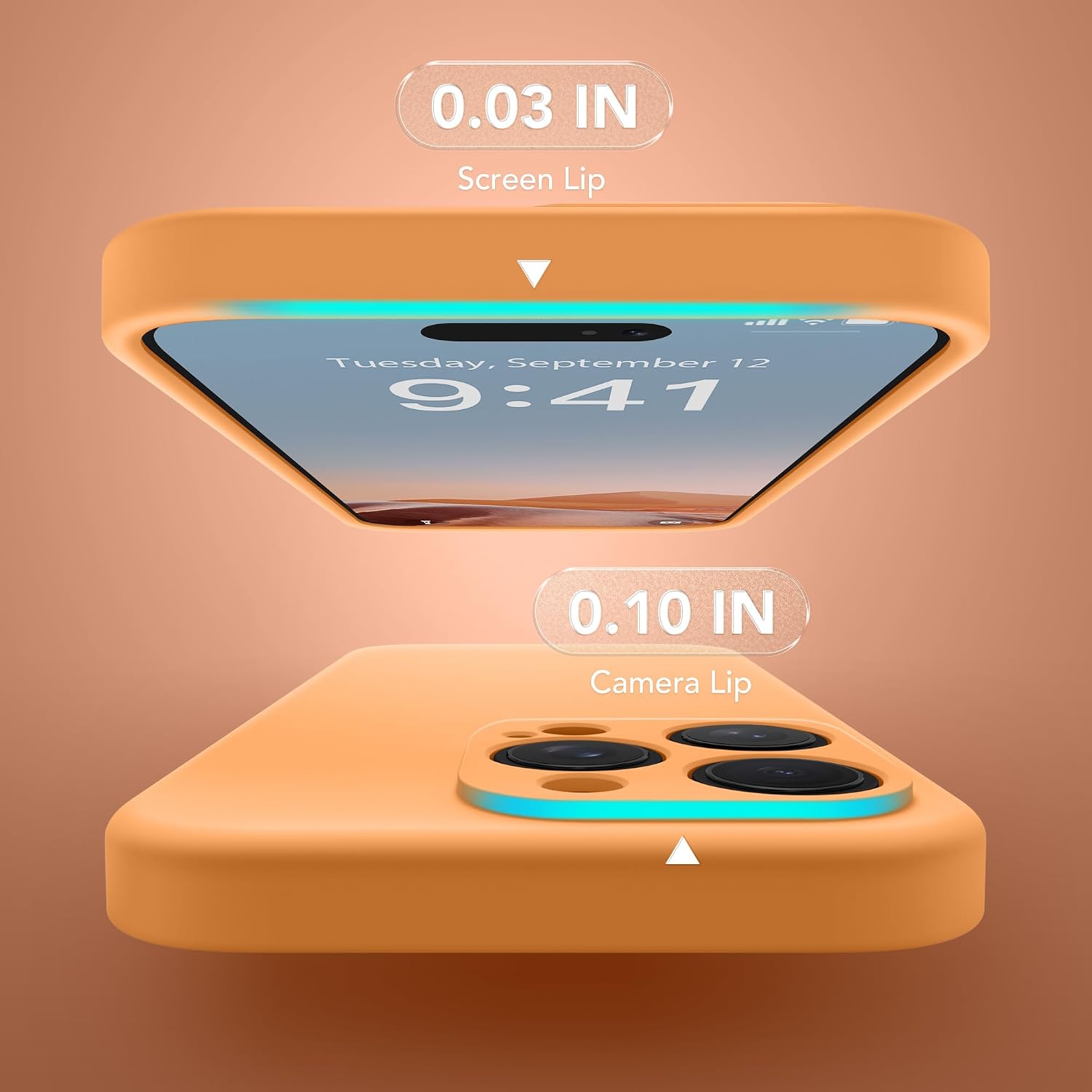 Magnetic for iPhone 16 Pro Case Silicone Cantaloupe