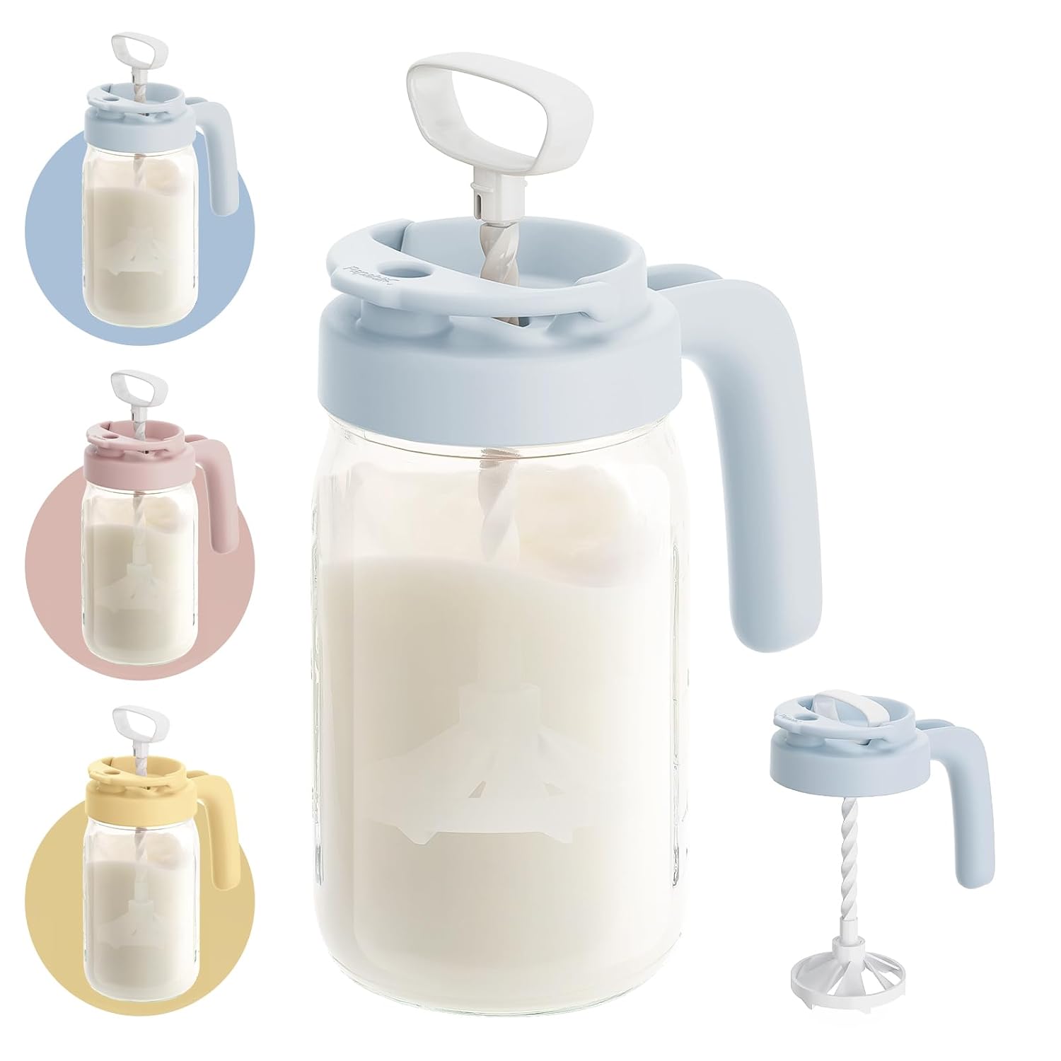 Papablic Breast Milk Pitcher, Formula & Baby Feeding Container, Blue