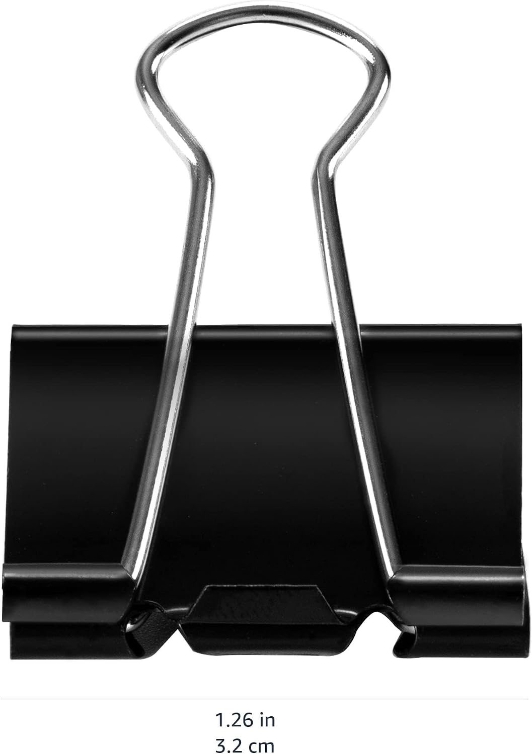 Amazon Basics Sturdy Binder Clips, Office Supplies, Medium 1.25 inches, Document Organizing, Sturdy Steel, Black, 24 Count (2 Pack of 12)