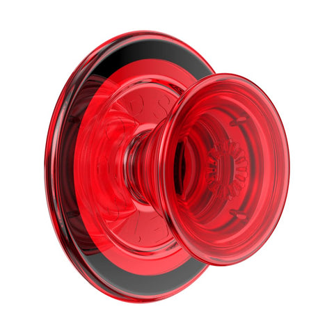PopSockets Phone Grip Compatible with MagSafe, Adapter Ring for MagSafe Included, Phone Holder, Wireless Charging Compatible - Danger Red Translucent