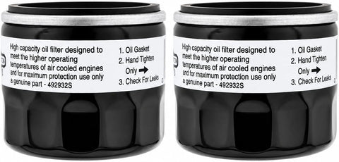 Briggs & Stratton 2 Pack Oil Filter, Genuine Replacement Part 492932, Compatible with Lawn Mower