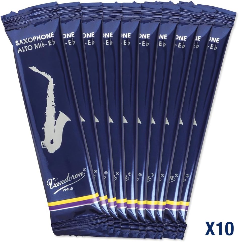 Vandoren SR213 Alto Sax Traditional Reeds Strength 3; Box of 10