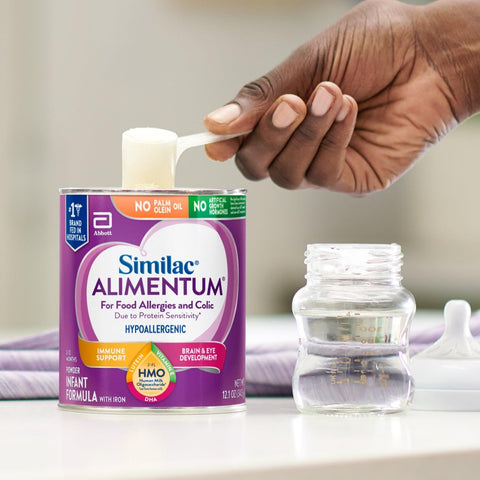 Similac Alimentum With 2'-FL HMO Hypoallergenic Infant Formula, for Food Allergies and Colic Due to Protein Sensitivity, Baby Formula Powder, 12.1-oz Can