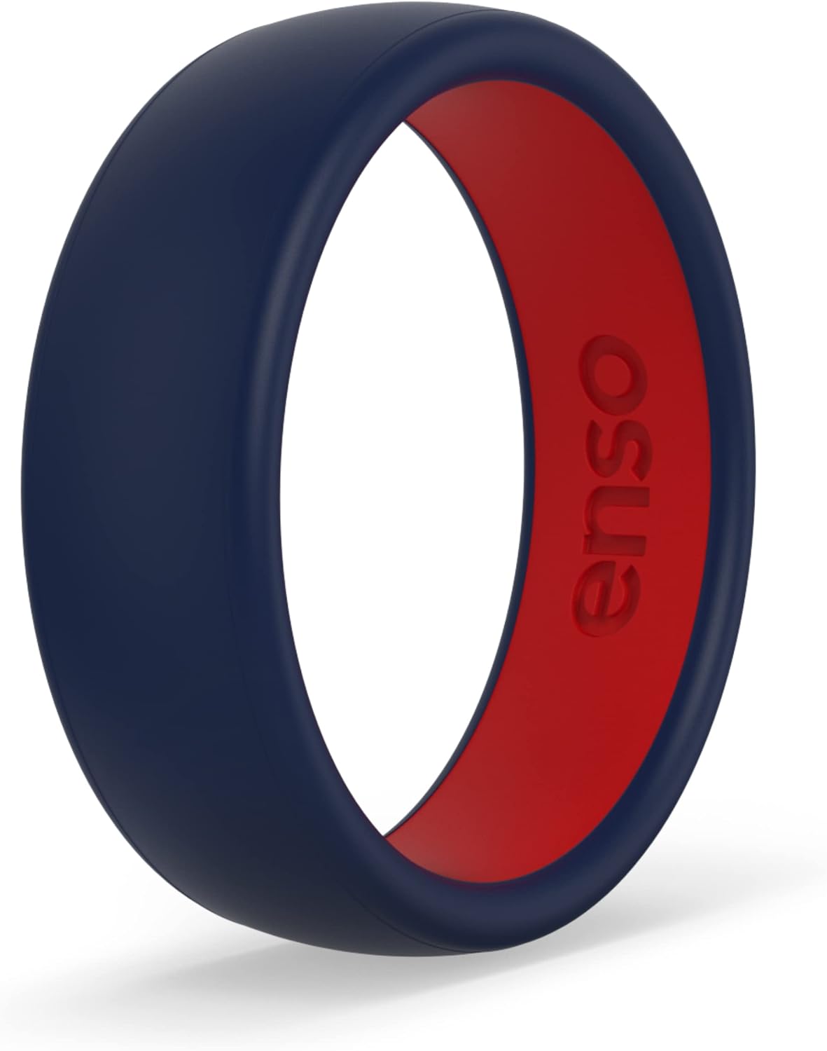 Enso Rings Dual Tone Silicone Wedding Ring – Two Tone Hypoallergenic Wedding Band – Comfortable Band for Active Lifestyle - Medical Grade Silicone – 1.75mm Thick Unisex Band
