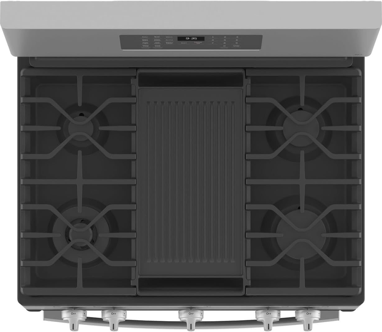 GE Profile 30 in. 5 Burner Smart Freestanding Gas Range in Fingerprint Resistant Stainless with Convection and Air Fry