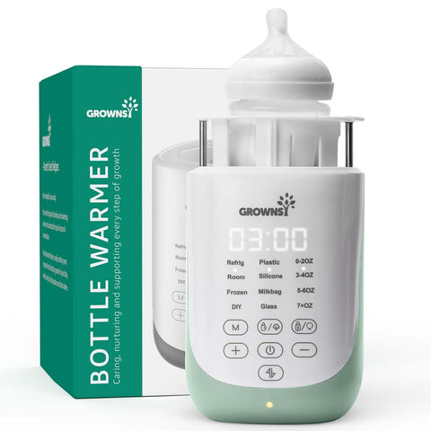 Grownsy Auto-Lift Nutri Bottle Warmer for Breastmilk & Formula, Green