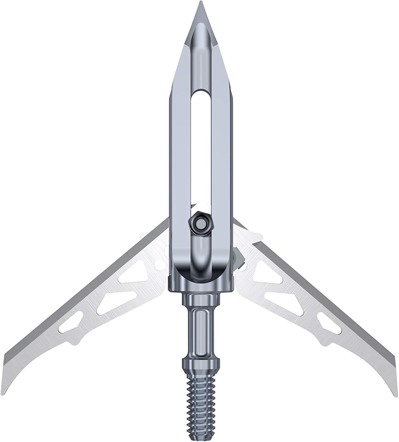 RAVIN Mechanical Broadheads 100 Grain - Crossbow Broadheads with 2-Inch Cut, Internal Spring Clip System, 500 FPS Rated – Titanium, Steel & Aluminum Options for Crossbow Bolts (3-Pack)