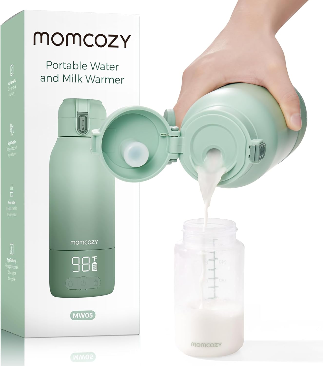Momcozy Portable Bottle Warmer for Breast Milk, Baby Travel Essentials