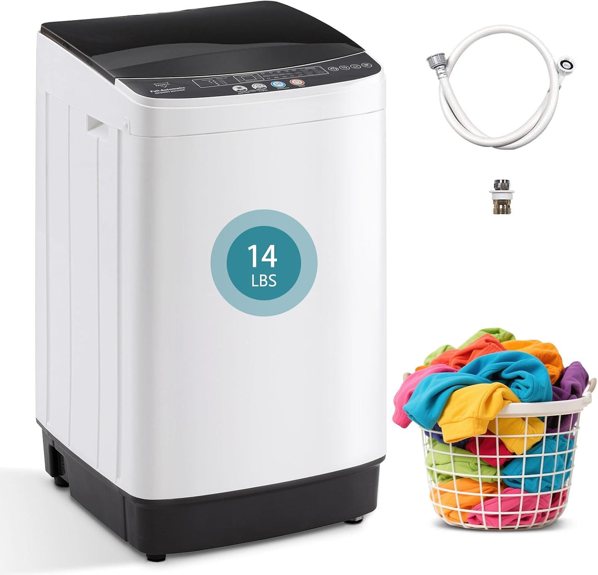 Portable Washing Machine 1.9 Cu.Ft, Full Automatic 10 Programs