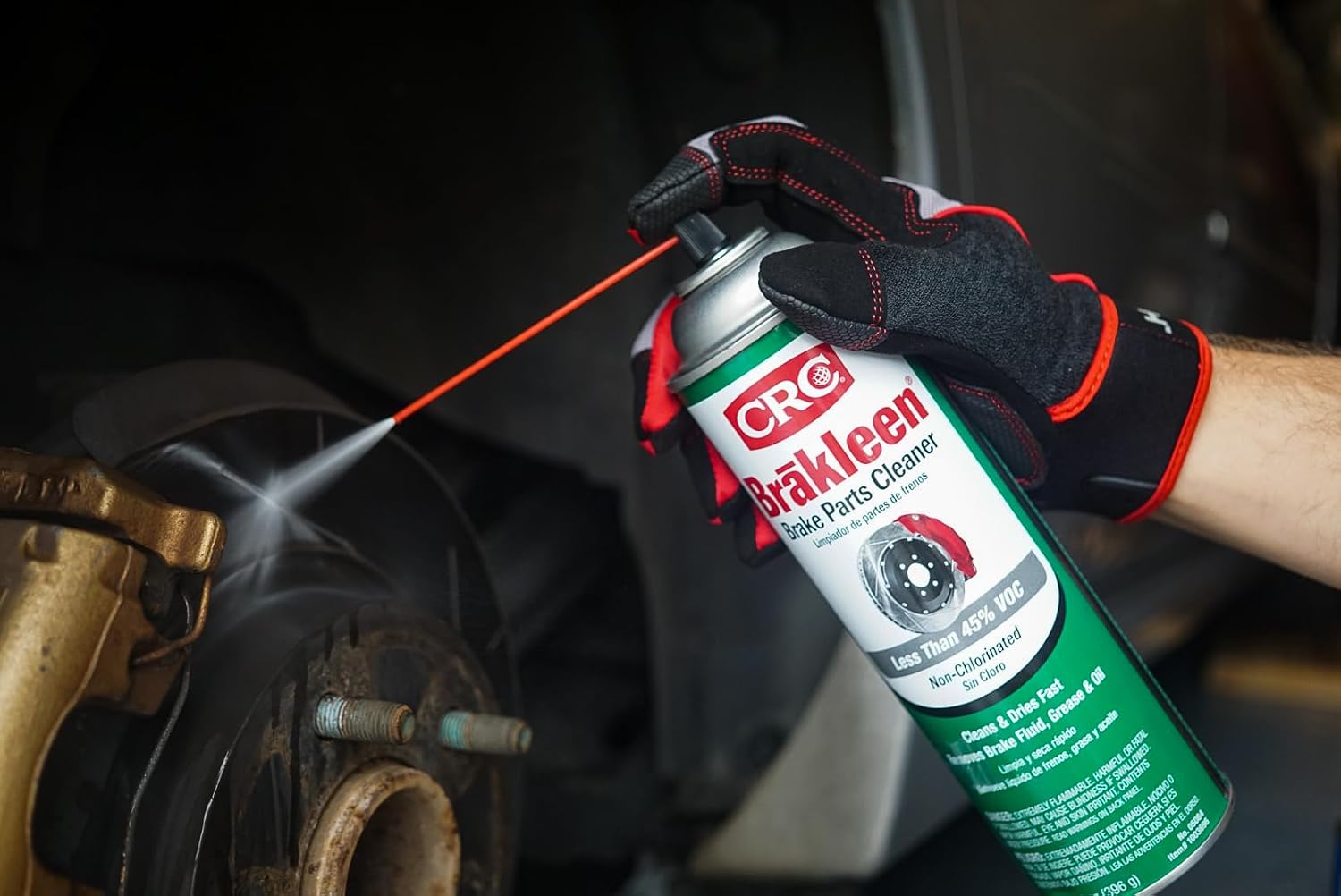 CRC Brakleen Brake Parts Cleaner Spray - Non-Chlorinated - 14 oz (12-Pack)