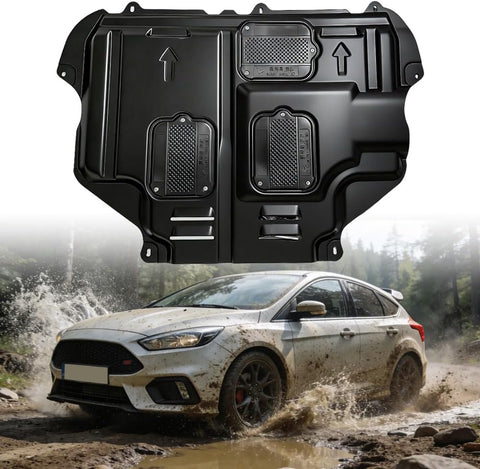 Front Engine Splash Shield for Ford Focus ST 2013-2018 for Focus RS Engine Splash Guards Suitable for 2013-2018 Ford C-Max Under Engine Cover Mud Flaps Directly Replace Original