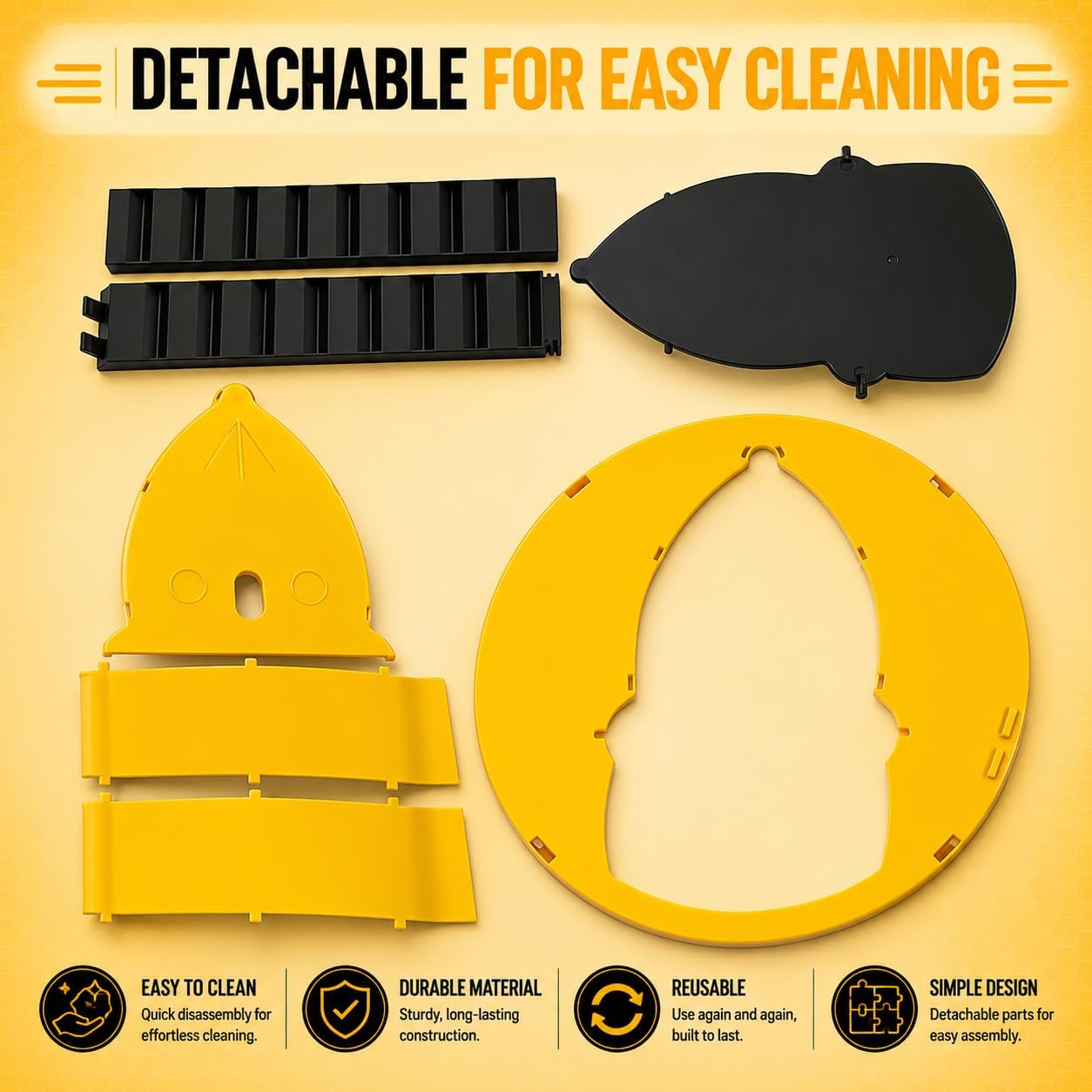 Pack 2 Bucket Lid Mouse Rat Trap, Mouse Catching Tool, Trap Door Style, Multi Catch, Auto Reset, Indoor Outdoor, 5 Gallon Bucket Compatible (Canary)