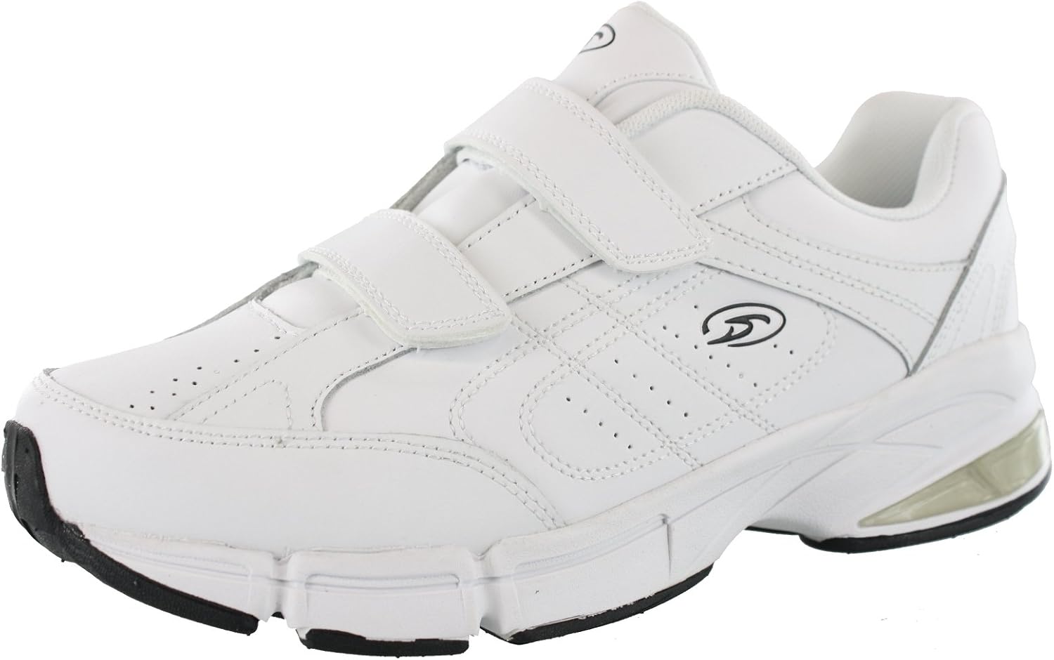 Dr.Scholls Mens Omega Light Weight Dual Strap Sneaker wide width (9 2E US, White)