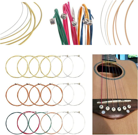 NERECNDENS 66PCS Guitar Accessories Kit, Acoustic Changing Tool, Including Guitar Acoustic Strings, Picks, Capo, String Winder&Cutter, Tuner, Bones, for Players and Beginners