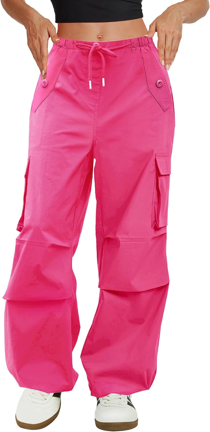 COPYLEAF Womens Cargo Pants Parachute Hiking Pants Baggy Y2k Clothes