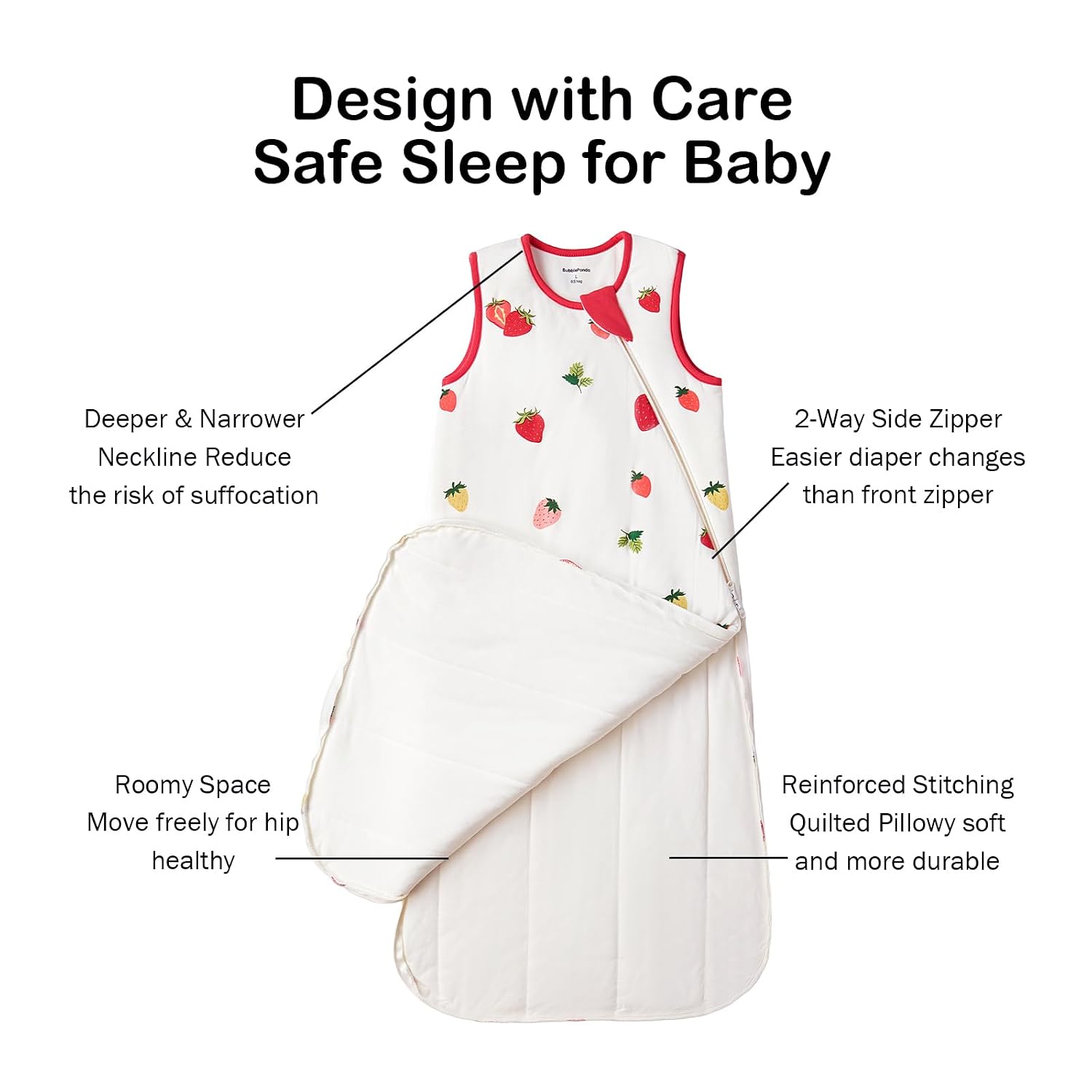 BubblePanda Rayon Made from Bamboo Sleep Sack 12-18 Months 0.5 Tog Baby