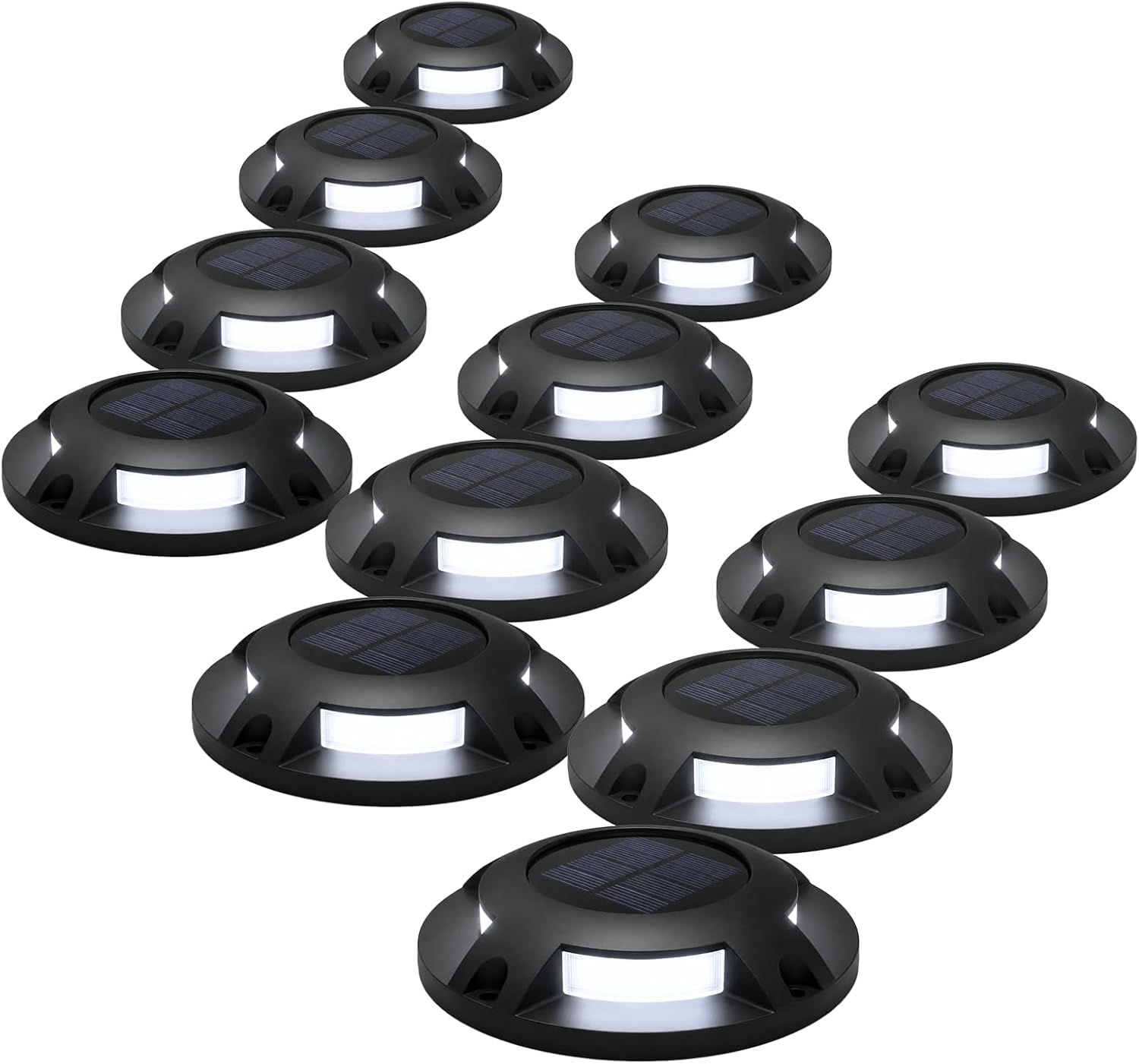 Home Zone Living 12PK Solar Deck Lights, Outdoor Dock and Driveway