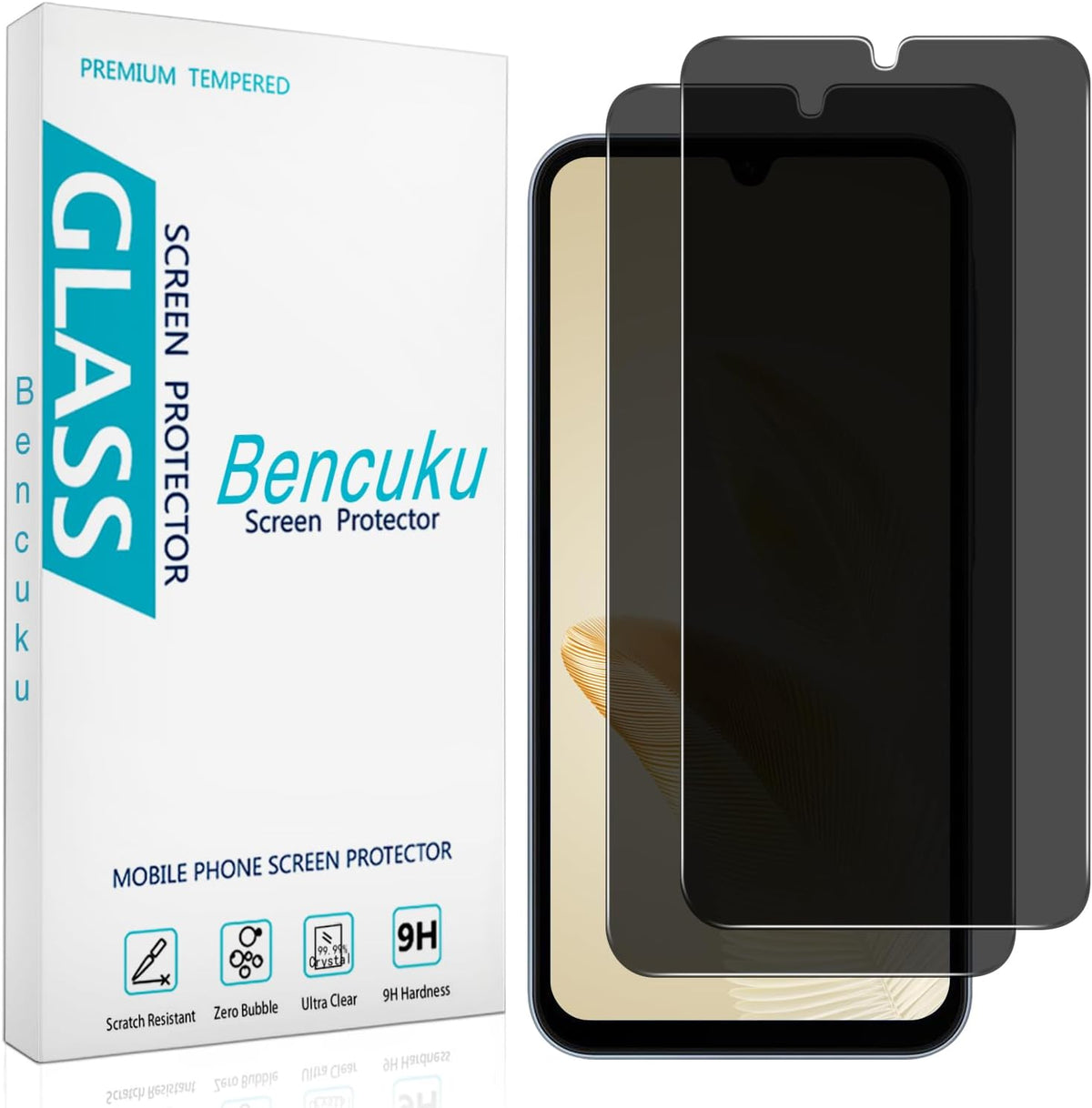2 Pack Privacy Screen Protector for Samsung Galaxy A17 5G