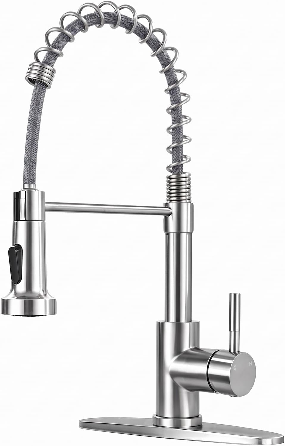 VFAUOSIT Kitchen Faucet with Pull Down Sprayer, Spring Brushed Nickel