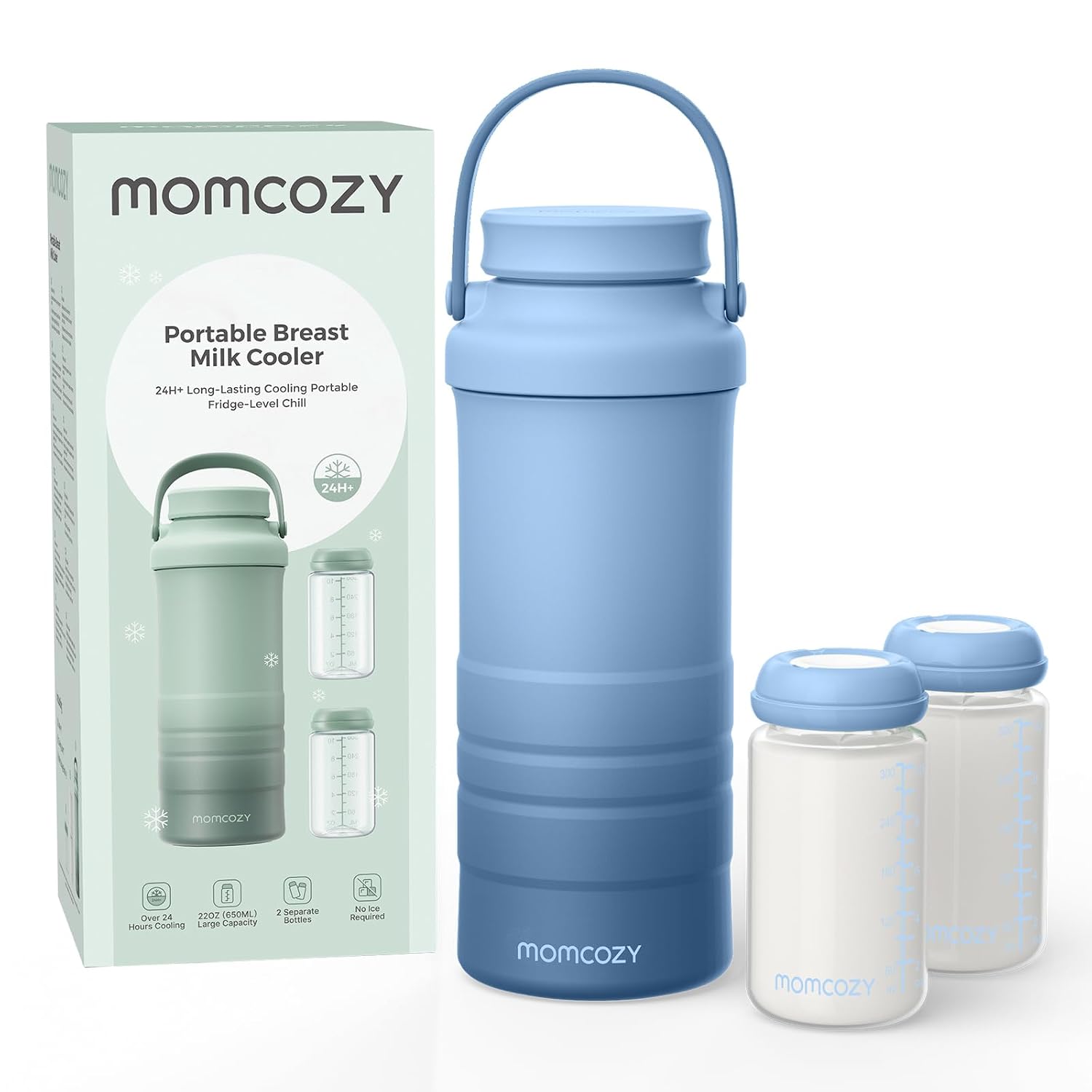 Momcozy 22oz Portable Breastmilk Cooler for 24H Outdoor, Newborn Essentials