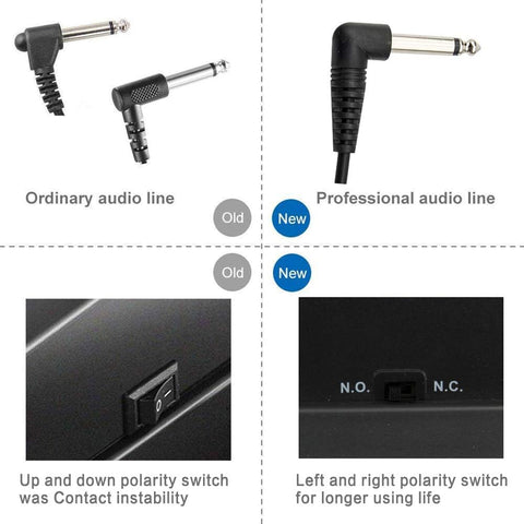 Soraco Sustain Pedal Universal for Yamaha Casio Roland Korg Behringer Moog Piano Midi Electronic keyboards Style with Polarity Switch, 1/4'' Input Plug