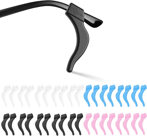 SMARTTOP Eyeglass Ear Grip - 18 Pairs Soft Comfortable Anti-slip Holder, Silicone Ear Hook, Eye glass Temple Tips Sleeve Retainer for Sports Glasses, Sunglasses Presbyopia Reading Glasses