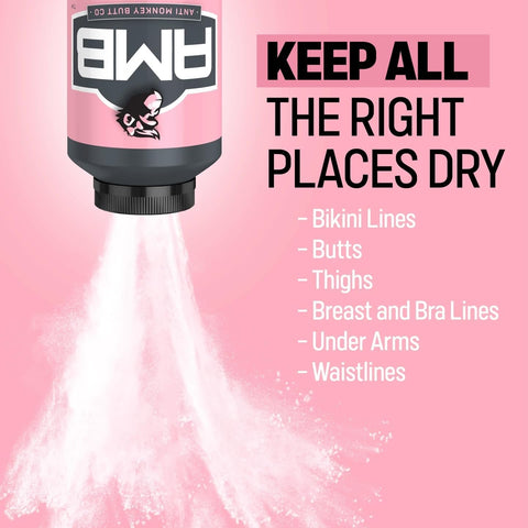 Anti Monkey Butt Body Powder for Women, Talc-Free, 8 oz