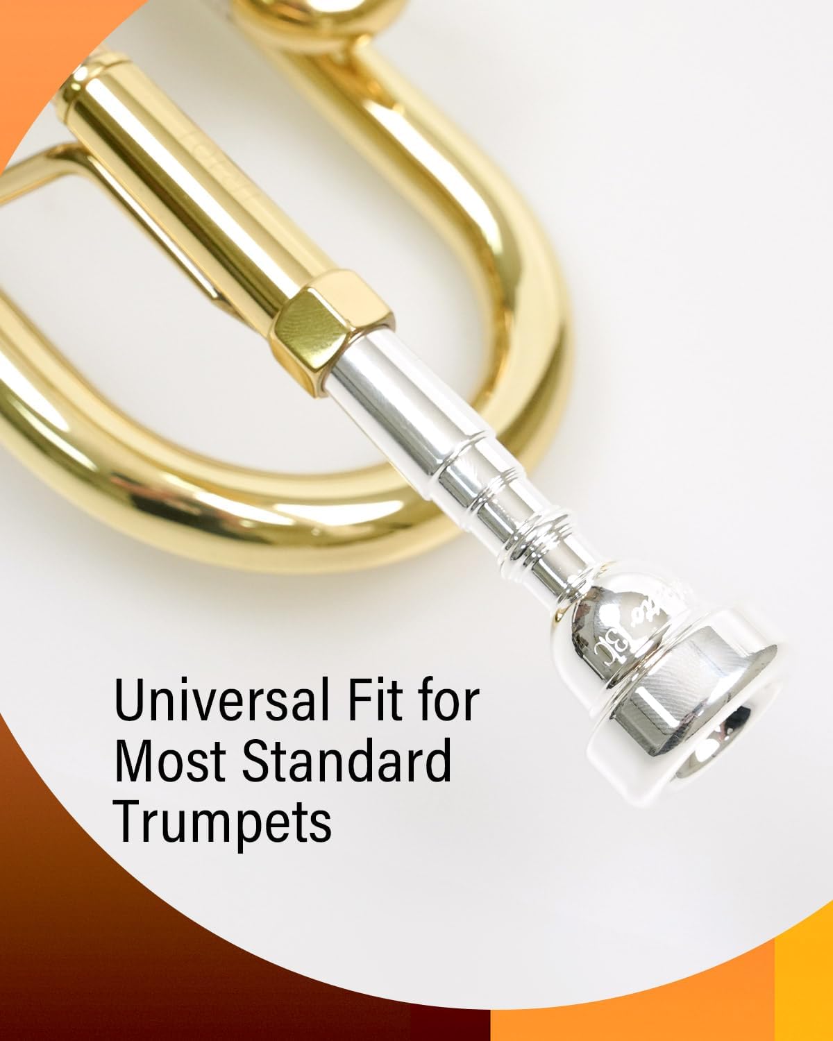 Libretto 3C Trumpet Mouthpiece, 2μm Silver Plated, Enhances Tone & Projection, Fits C & B♭ Trumpets, Ideal for Advanced Players