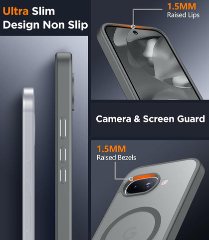 SPIDERCASE Magnetic for Google Pixel 9A Case, Gray