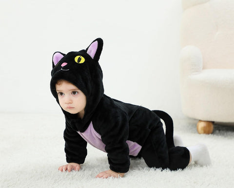 Toddler Baby Black Cat Costume Halloween Outfit
