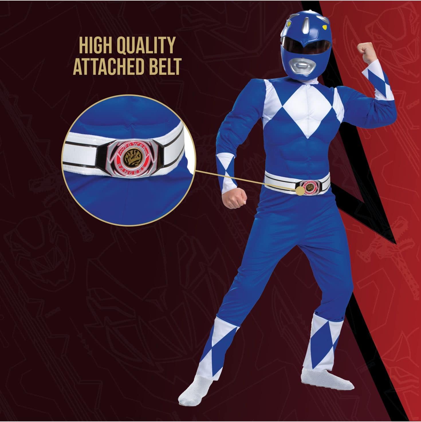 Power Rangers Boys Blue Ranger Costume
